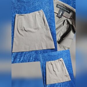NEW Peace of Cloth Taupe Pencil Skirt Small